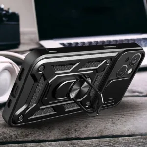 Hybrid Armor Camshield, iPhone 15 Plus, čierne