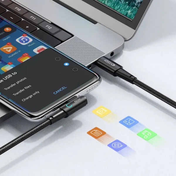 Tech-Protect UltraBoost "L" USB-C kábel 60W / 6A, 1 m, sivý