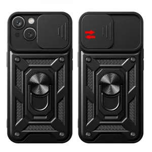 Hybrid Armor Camshield, iPhone 15 Plus, čierne