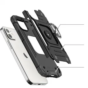 MG Ring Armor plastový kryt na iPhone 14 Plus, čierny