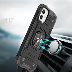 MG Ring Armor plastový kryt na iPhone 14 Plus, čierny