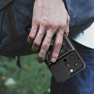 Hybrid Armor Camshield, iPhone 15 Pro Max, čierne