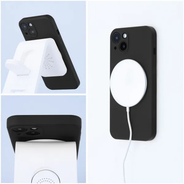 Obal Silicone Mag Cover, iPhone 14 Plus, biely