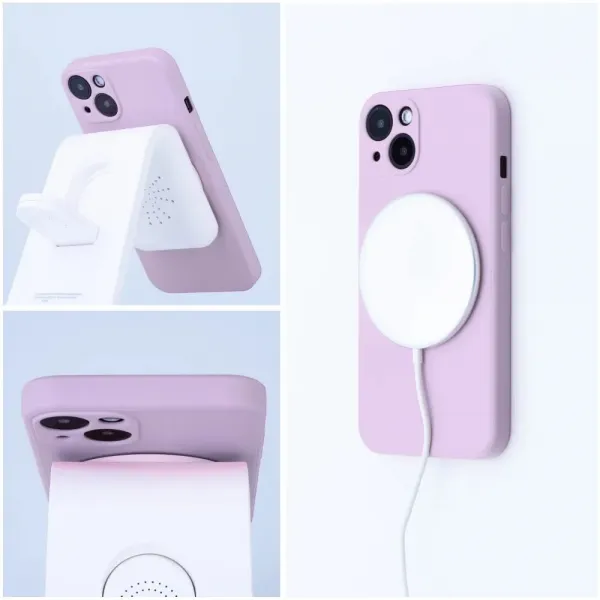 Obal Silicone Mag Cover, iPhone 13 Mini, ružový
