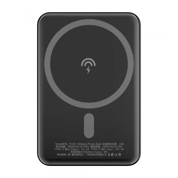 Dudao bezdrôtová powerbanka s MagSafe, 5000mAh, čierna (K14S)