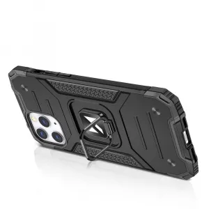 MG Ring Armor plastový kryt na iPhone 13 Pro, čierny