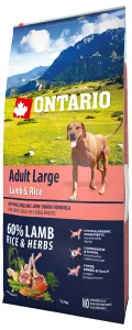 Ontario granuly Adult Large jahňa a ryža 12 kg