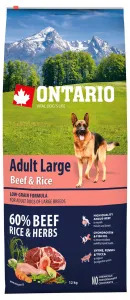 Ontario granuly Adult Large hovädzie mäso a ryža 12 kg