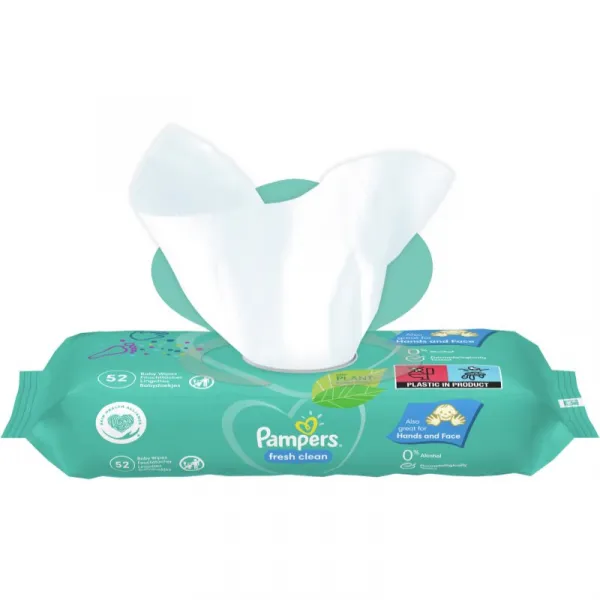 Pampers Vlhčené utierky Fresh Clean 12 x 52 ks,12x PAMPERS Fresh Clean Obrúsky vlhčené 52 ks