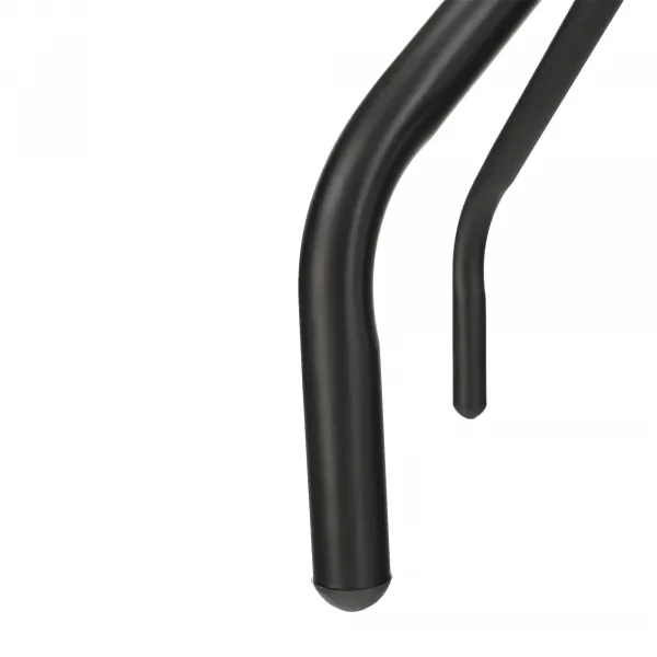 Jedálenský stôl, čierna oceľ/tvrdené sklo, priemer 60 cm, BORGEN TYP 1