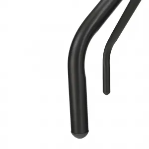 Jedálenský stôl, čierna oceľ/tvrdené sklo, priemer 60 cm, BORGEN TYP 1