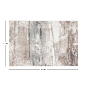 Koberec, hnedá/béžová/modrá, 57x90, SANFORD TYP 1