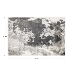 Koberec, čierna/sivá,/biela, 57x90, ESTELA TYP 3