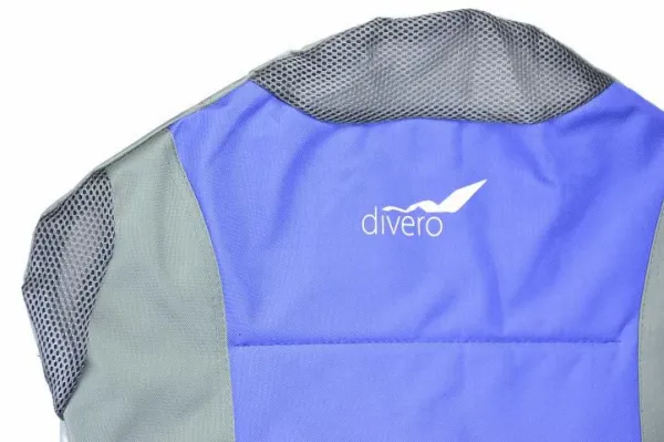 Divero Deluxe 35955 Set skladacia kempingová rybárska stolička 2 kusy - modro / sivá
