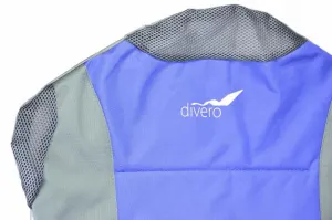 Divero Deluxe 35955 Set skladacia kempingová rybárska stolička 2 kusy - modro / sivá