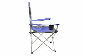 Divero Deluxe 35955 Set skladacia kempingová rybárska stolička 2 kusy - modro / sivá