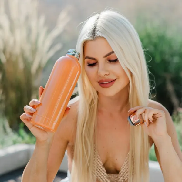 Crystallove Thermal Water Bottle fľaša na vodu Peach Fuzz 500 ml