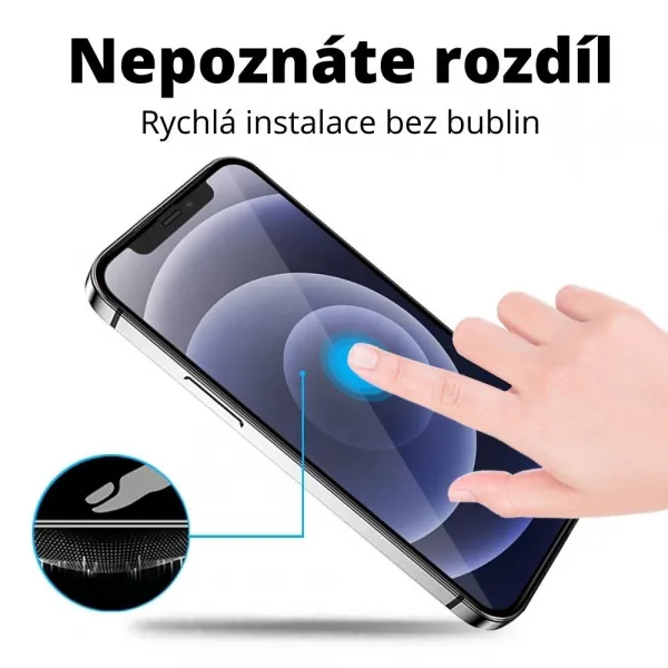 JP 3D sklo s inštalačným rámom, iPhone 12 Pro MAX, čierne