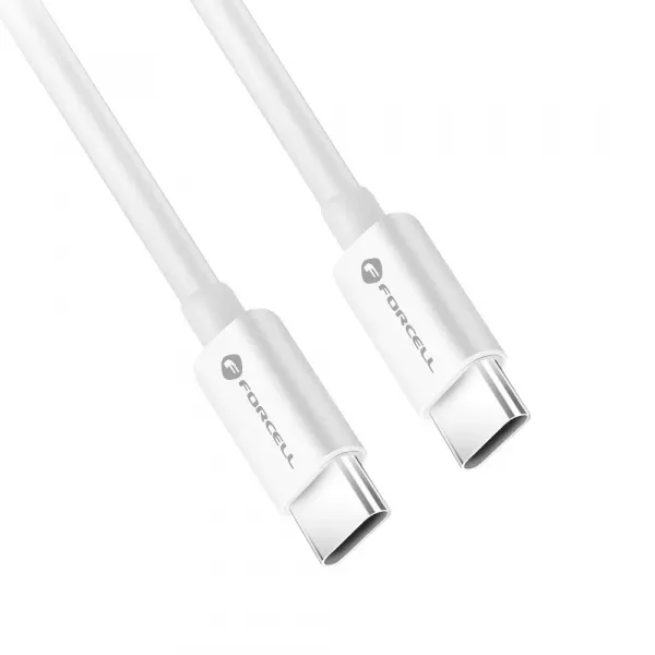Forcell kábel USB-C - USB-C, QC4.0, 5A/20V, PD100W, C339, 2 m, biely
