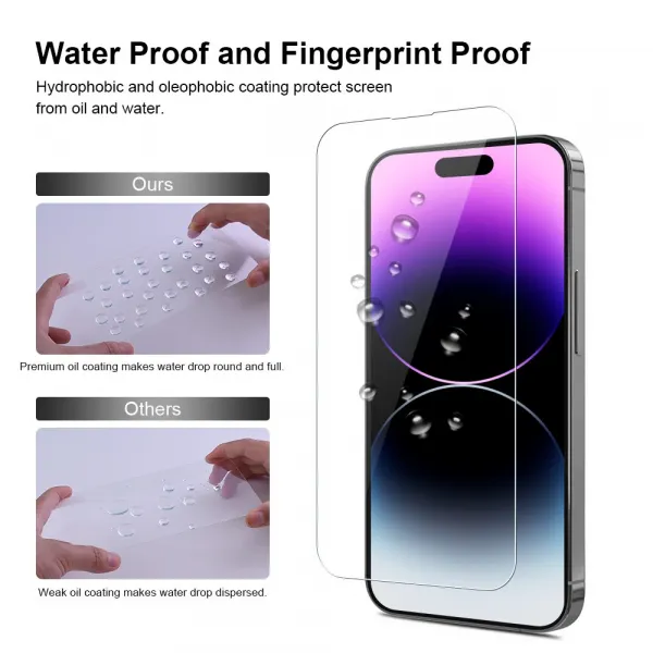 JP Long Pack Tvrdených skiel, 3 sklá na telefón s aplikátorom, iPhone 14 Pro MAX