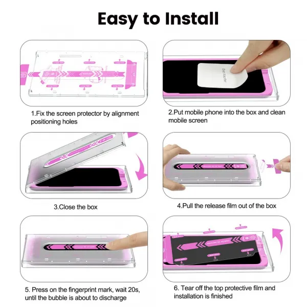 JP SimpleFlow Tvrdené sklo s jednoduchou aplikáciou, iPhone 14 Pro Max