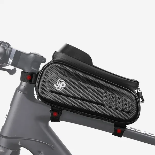 JP Pancierová taška na bicykel s vreckom na telefón, 1,7 l, BB02, čierna