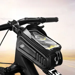 JP Pancierová taška na bicykel s vreckom na telefón, 1,7 l, BB02, čierna