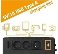 Fortron UPS FSP ECO 800 FR, 800 VA / 480 W, USB, RJ45, line interactive
