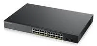 Zyxel GS1900-24HP v2 26portový gigabitový webový inteligentný PoE prepínač, 24x gigabitový RJ45, 2x SFP, rozpočet PoE 1