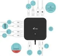 dokovacia stanica iTec USB-C s dvoma displejmi, Power Delivery 100 W + univerzálna nabíjačka 112 W