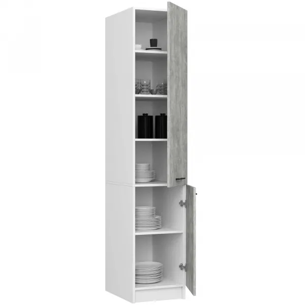 Ak furniture Kuchyňská skříňka OLIVIE 205x40 cm matná bílá/beton
