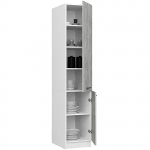 Ak furniture Kuchyňská skříňka OLIVIE 205x40 cm matná bílá/beton