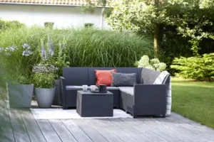 KETER Záhradný set CLARA 5 corner storage table | grafit