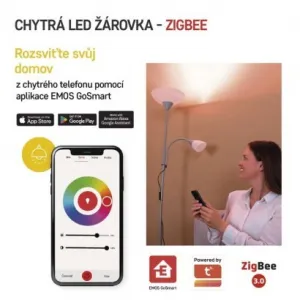EMOS Inteligentná žiarovka GoSmart LED E27 9W 230V ZigBee RGB stmievateľná
