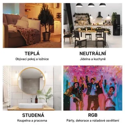 EMOS Inteligentná žiarovka GoSmart LED E27 9W 230V ZigBee RGB stmievateľná