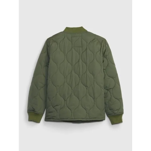GAP QUILTED Chlapčenská bunda, khaki, veľkosť
