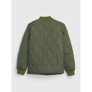 GAP QUILTED Chlapčenská bunda, khaki, veľkosť