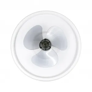 Noaton 13045W Puppis, biela, stropný ventilátor so svetlom