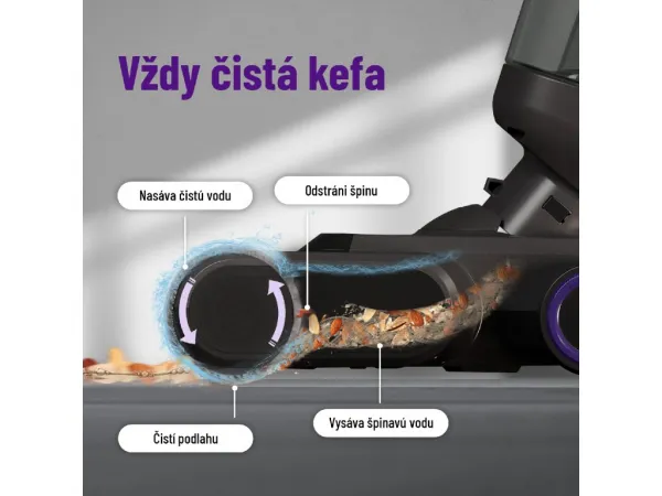 Bezdrôtový tyčový vysávač na mokré a suché vysávanie, Noaton AVC220 Wet and dry
