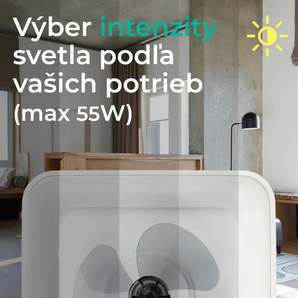 Noaton 14050W Hovland, biela, stropný ventilátor so svetlom