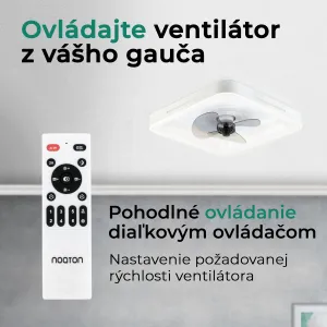 Noaton 14050W Hovland, biela, stropný ventilátor so svetlom