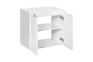 Comad Kúpeľňová zostava Nova White 100 cm so skrinkami a umývadlom biela/dub evoke