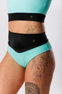 GoldBee Plavky Sťahovacie Brazílky Sport Mint Green Barva: Mint Green, Velikost: XS