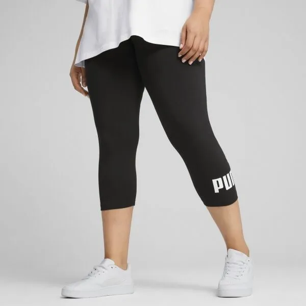 Puma ESSENTIALS NO.1 LOGO 3/4 LEGGINGS Dámske legíny, čierna, veľkosť