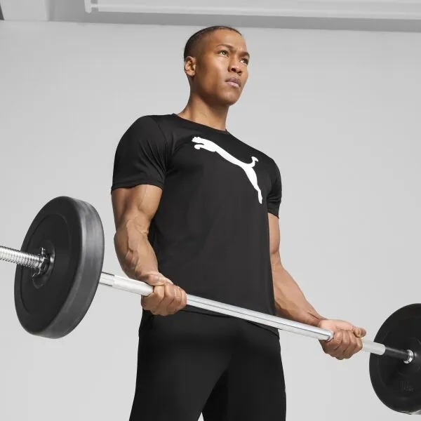 Puma M TAD ESSENTIALS SOLID CAT TEE Pánske tričko, čierna, veľkosť