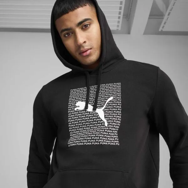 Puma ESS BIG LOGO Pánska športová mikina, čierna, veľkosť