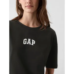 GAP BOYFRIEND Dámske tričko, čierna, veľkosť
