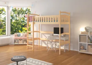 Vyvýšená posteľ s matracom Miago Farba: Biela