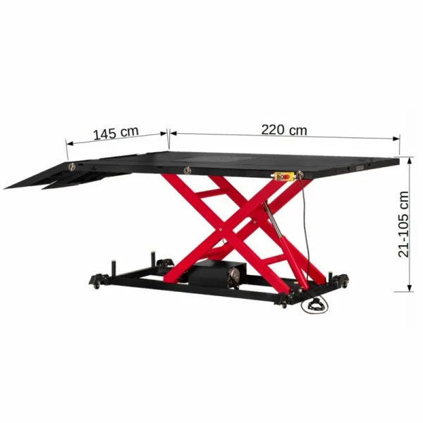 NORMET Zdvihák na motorky a štvorkolky 700 kg - elektrohydraulický