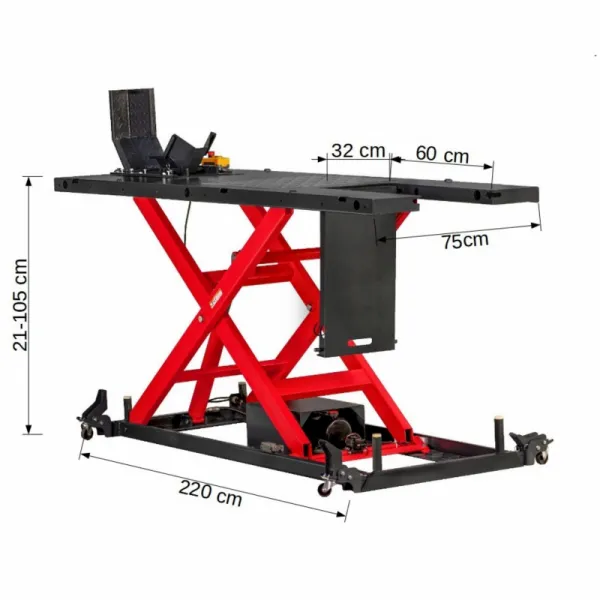 NORMET Zdvihák na motorky a štvorkolky 700 kg - elektrohydraulický